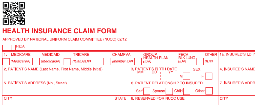 How do you use HCFA CMS 1500 claim forms?